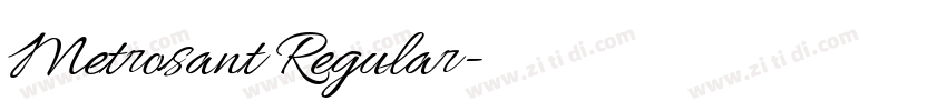 Metrosant Regular字体转换